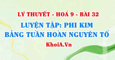 Luyện tập tính chất vật lí hoá học của phi kim, cấu tạo ý nghĩa bảng tuần hoàn các nguyên tố - Hoá 9 bài 32